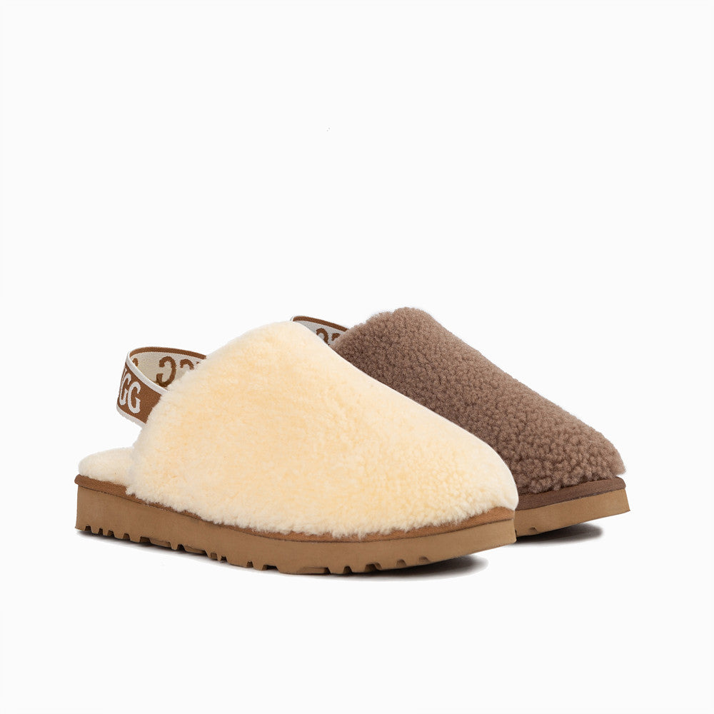 OZWEAR UGG AUTUMN FLUFF SLIDE (ELASTIC BACKSTRAP) OB746EB