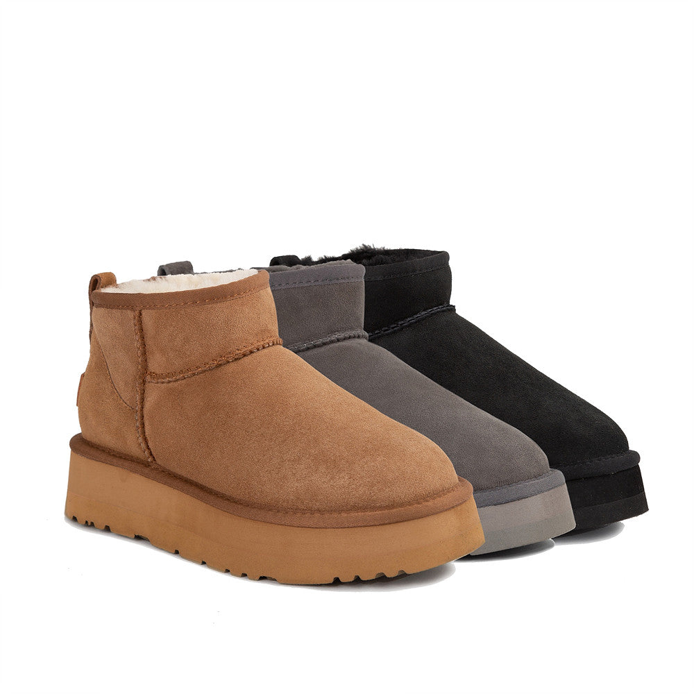 OZWEAR UGG CLASSIC PLATFORM ULTRA MINI BOOTS (WATER RESISTANT) OB658P