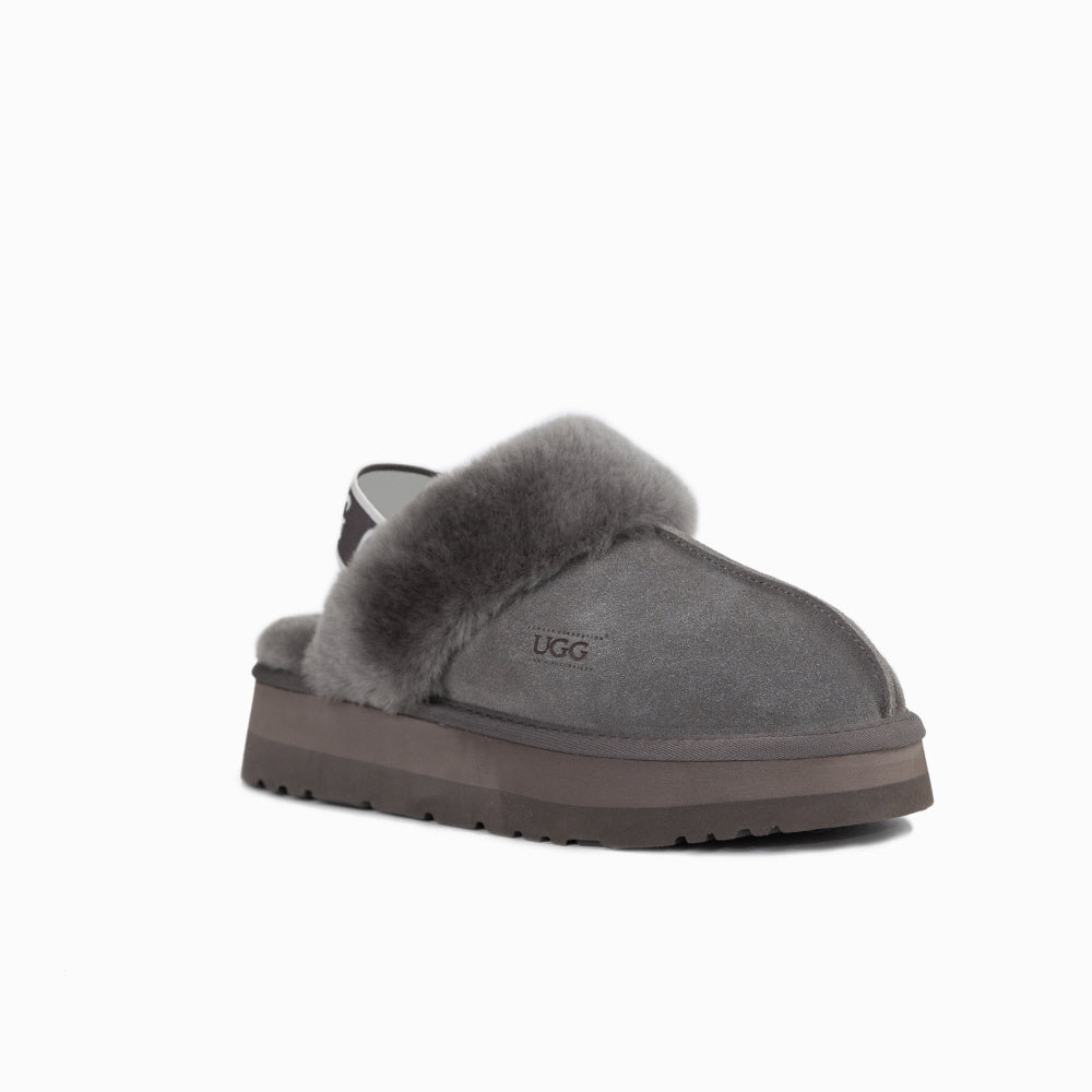 OZWEAR UGG PLATFORM SLIPPER (WATER RESISTANT)(Elastic Backstrap) OB724PEB