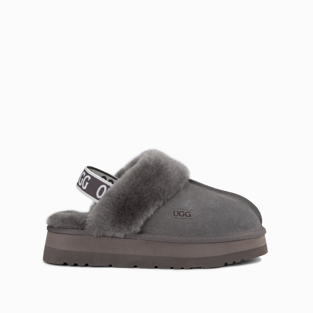 OZWEAR UGG PLATFORM SLIPPER (WATER RESISTANT)(Elastic Backstrap) OB724PEB