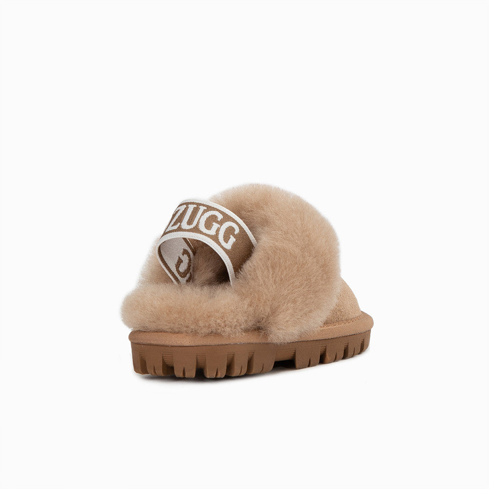 OZWEAR UGG KIDS COQUETTE ELASTIC BACKSTRAP SLIPPERS (WATER RESISTANT) OB114KEB