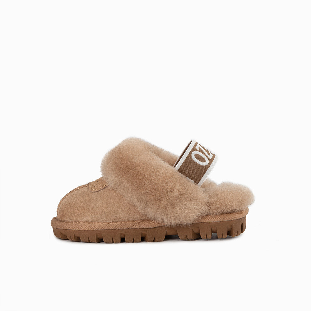 OZWEAR UGG KIDS COQUETTE ELASTIC BACKSTRAP SLIPPERS (WATER RESISTANT) OB114KEB