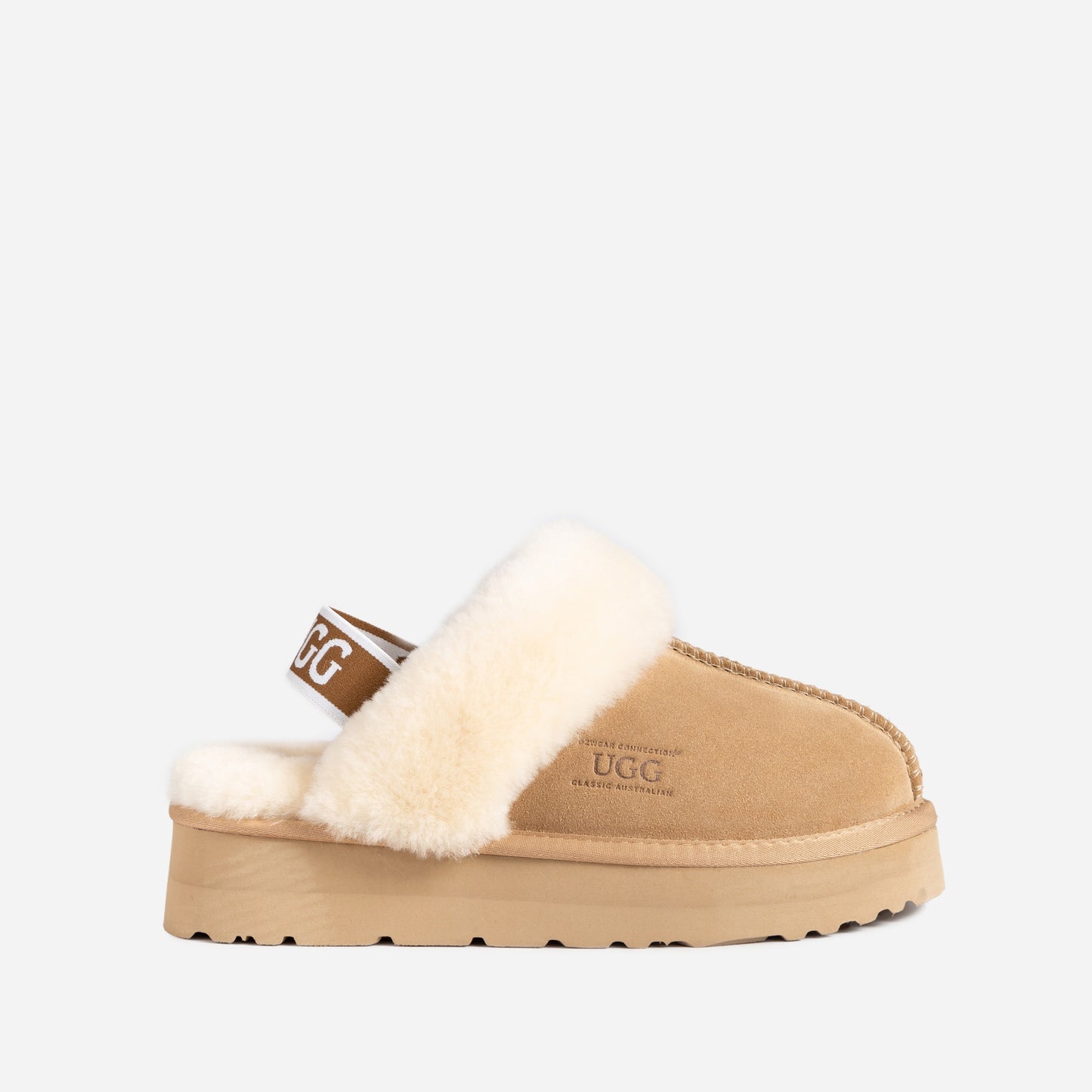 OZWEAR UGG PLATFORM SLIPPER (WATER RESISTANT)(Elastic Backstrap) OB724PEB