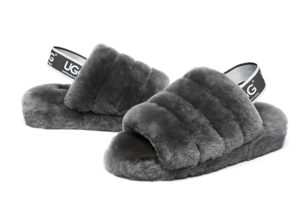 UGG AUSTRALIAN SHEPHERDE PUFFY SLIPPERS AS7006