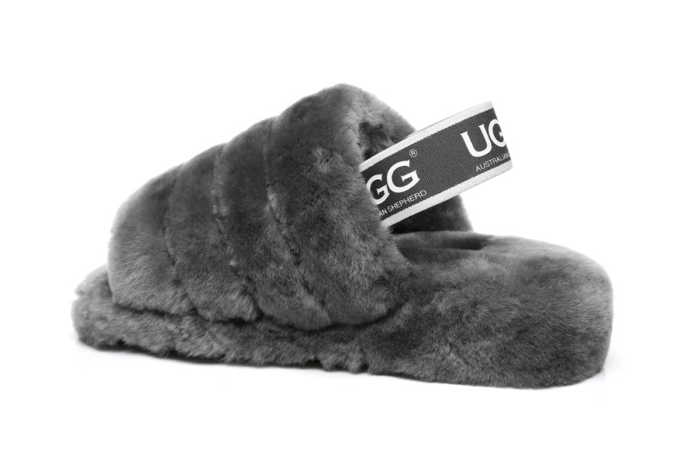 UGG AUSTRALIAN SHEPHERDE PUFFY SLIPPERS AS7006