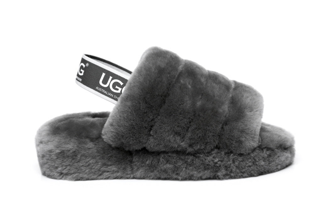 UGG AUSTRALIAN SHEPHERDE PUFFY SLIPPERS AS7006