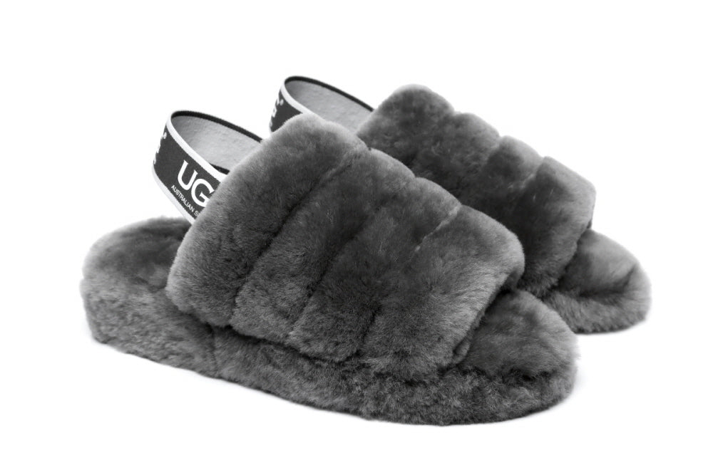 UGG AUSTRALIAN SHEPHERDE PUFFY SLIPPERS AS7006