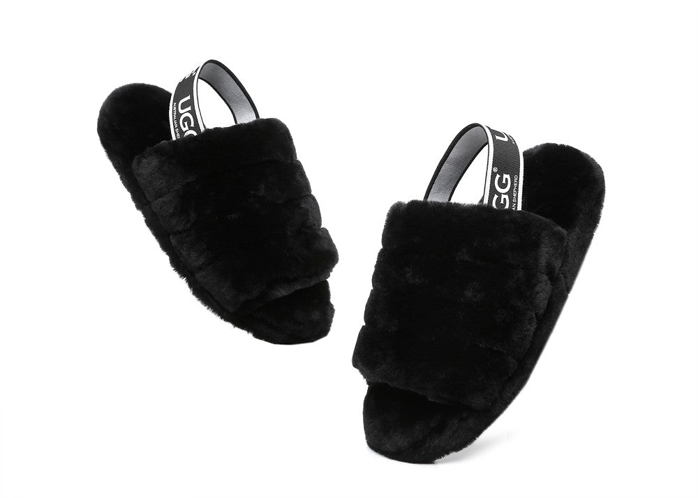 UGG AUSTRALIAN SHEPHERDE PUFFY SLIPPERS AS7006