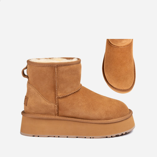 OZWEAR Ugg Classic Mini Platform Wild Cozy Boots OB851P