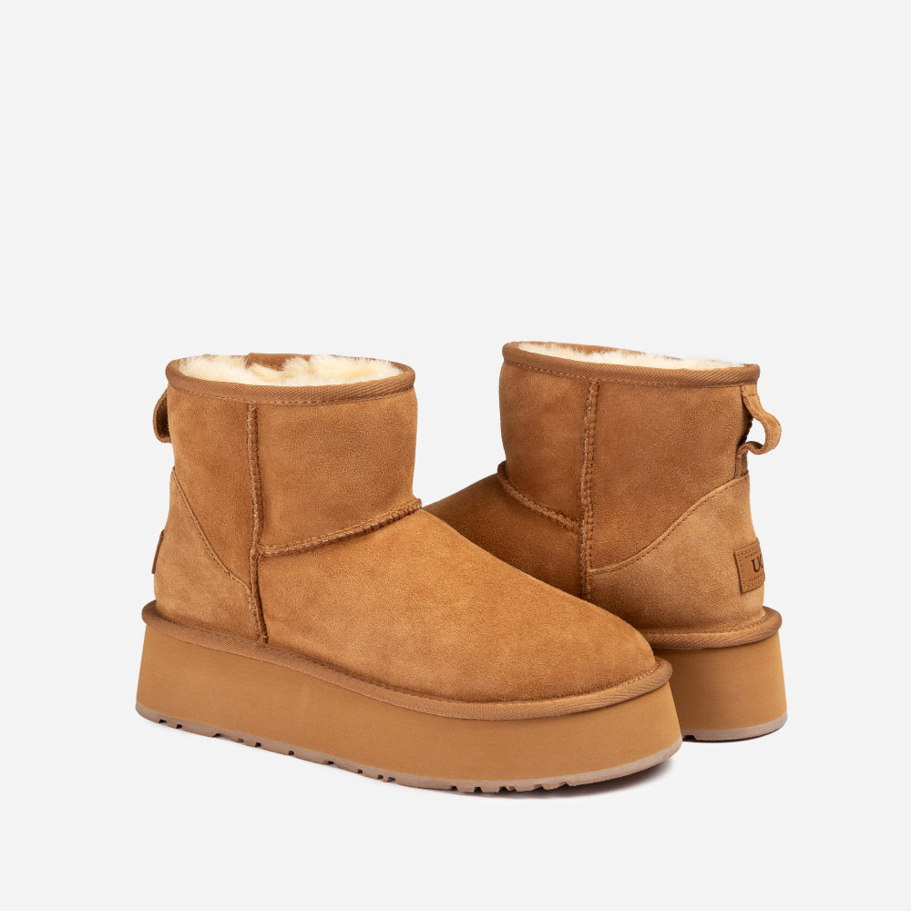 OZWEAR Ugg Classic Mini Platform Wild Cozy Boots OB851P