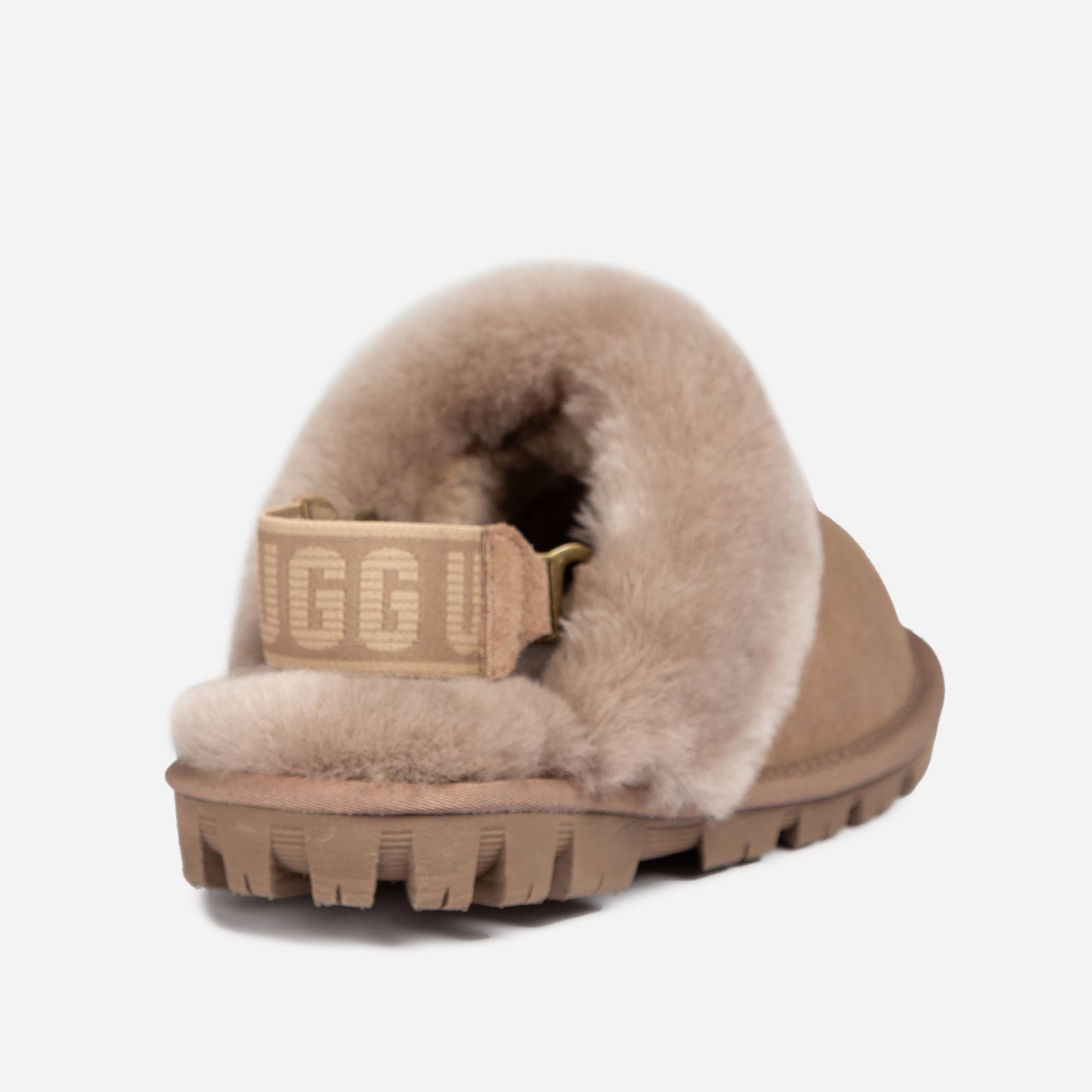 OZWEAR UGG COQUETTE SLIPPER (ELASTIC LOGO & WOOL STRAP)( DETACHABLE FEATURE)(2CM) OB114CD