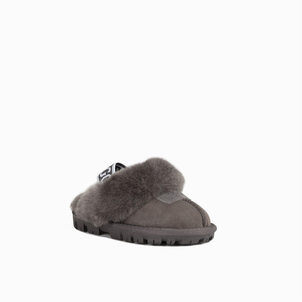 OZWEAR UGG KIDS COQUETTE ELASTIC BACKSTRAP SLIPPERS (WATER RESISTANT) OB114KEB