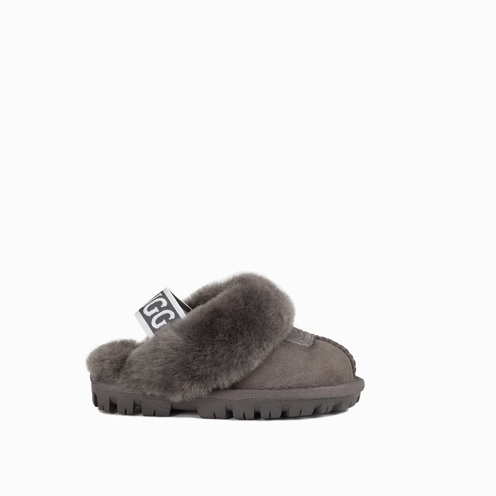 OZWEAR UGG KIDS COQUETTE ELASTIC BACKSTRAP SLIPPERS (WATER RESISTANT) OB114KEB