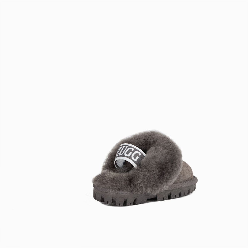 OZWEAR UGG KIDS COQUETTE ELASTIC BACKSTRAP SLIPPERS (WATER RESISTANT) OB114KEB