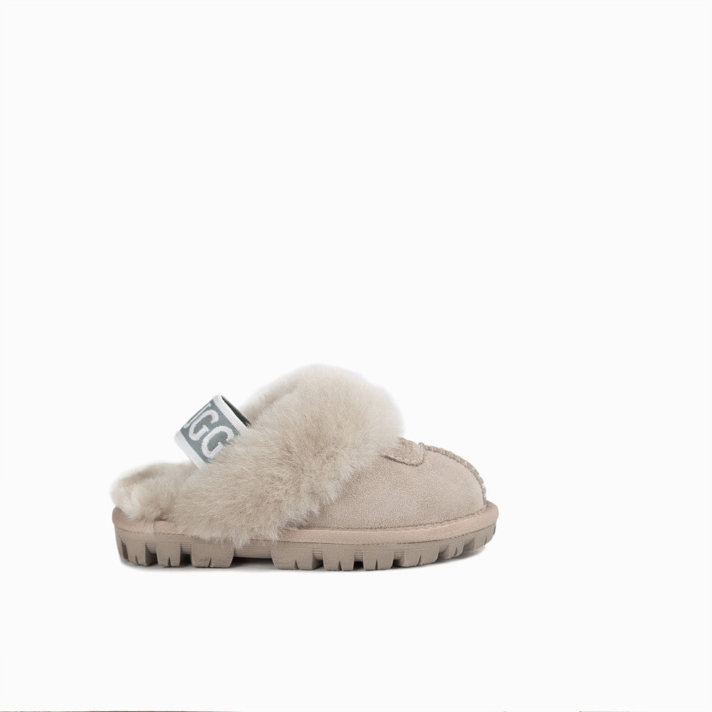 OZWEAR UGG KIDS COQUETTE ELASTIC BACKSTRAP SLIPPERS (WATER RESISTANT) OB114KEB