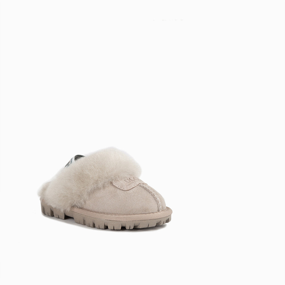 OZWEAR UGG KIDS COQUETTE ELASTIC BACKSTRAP SLIPPERS (WATER RESISTANT) OB114KEB