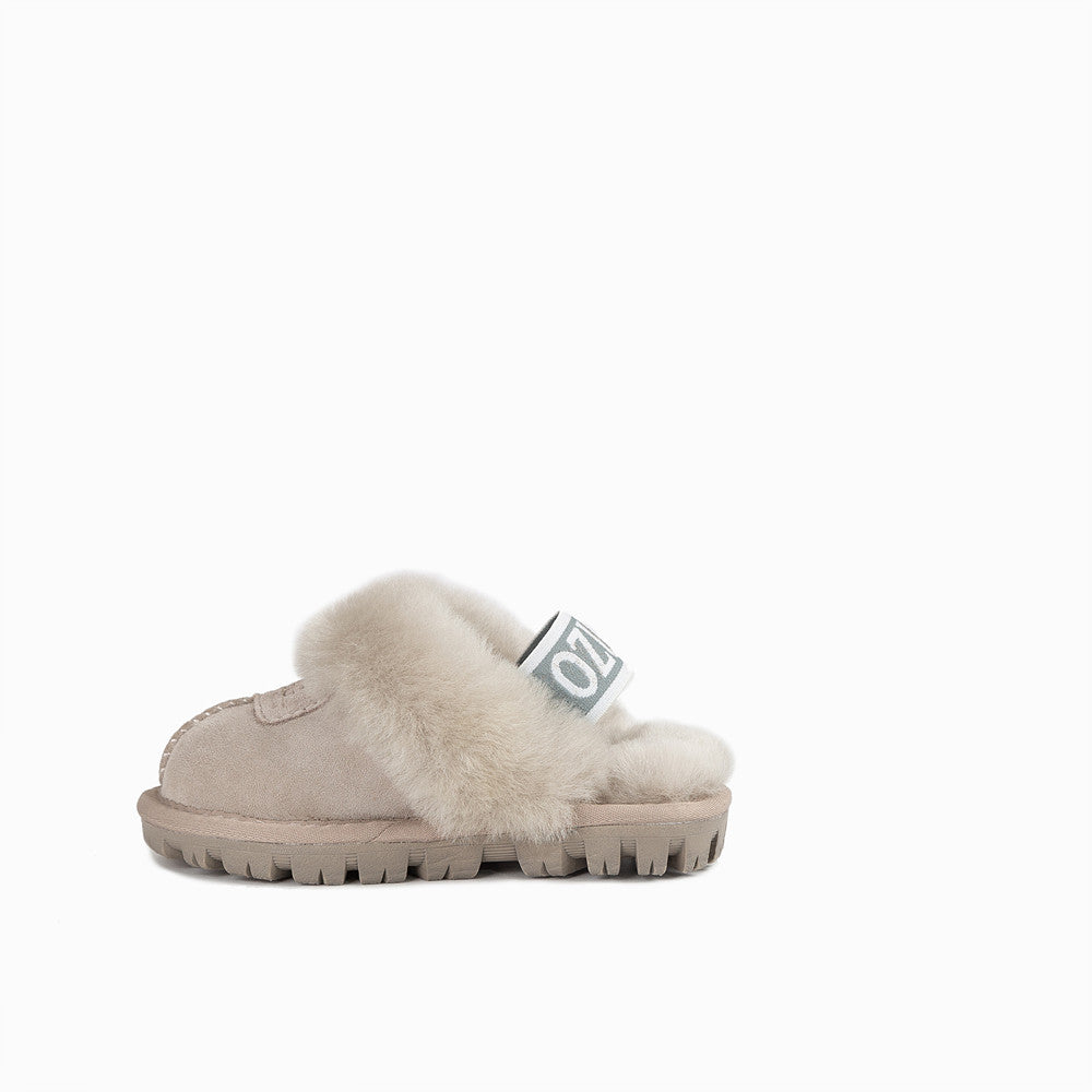 OZWEAR UGG KIDS COQUETTE ELASTIC BACKSTRAP SLIPPERS (WATER RESISTANT) OB114KEB