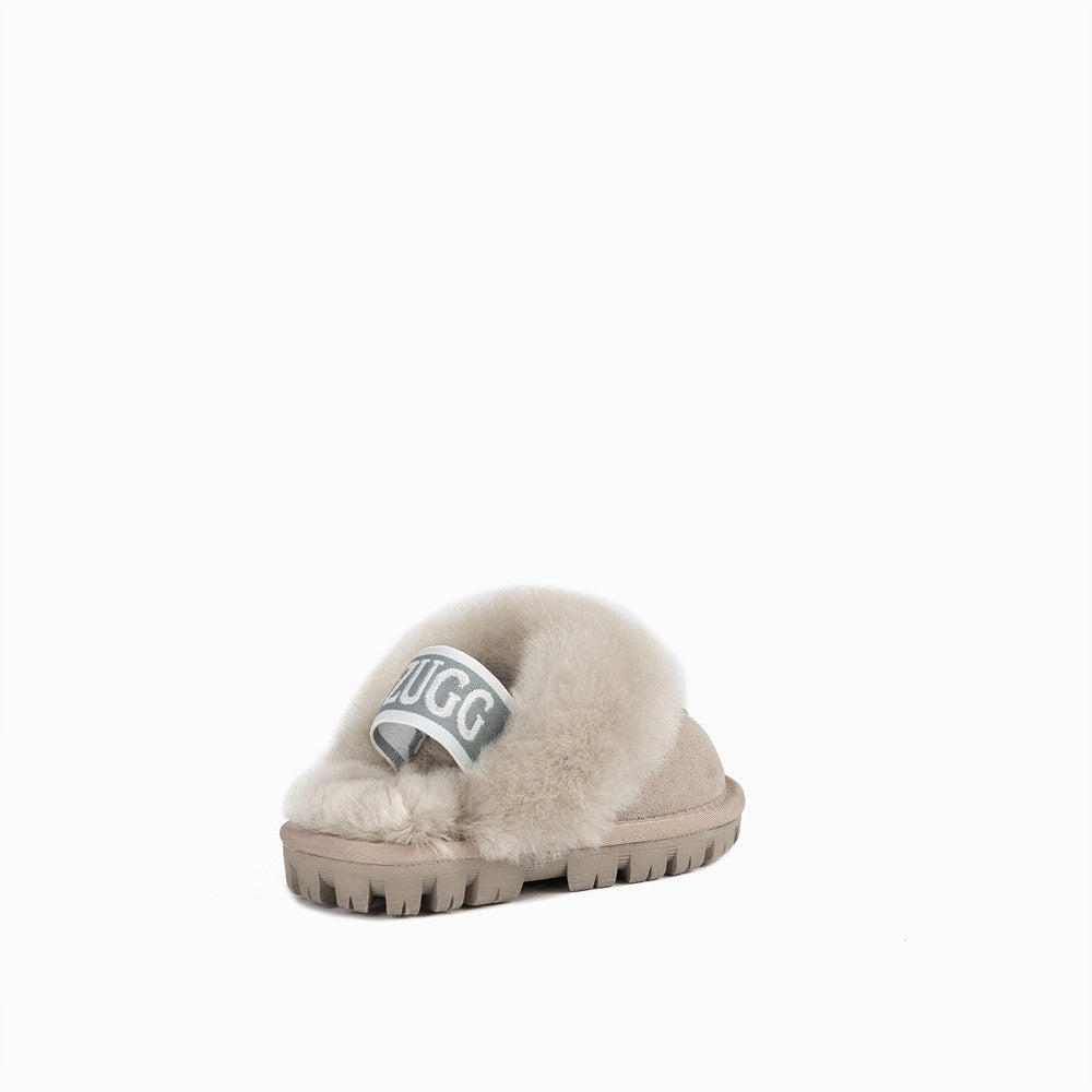 OZWEAR UGG KIDS COQUETTE ELASTIC BACKSTRAP SLIPPERS (WATER RESISTANT) OB114KEB