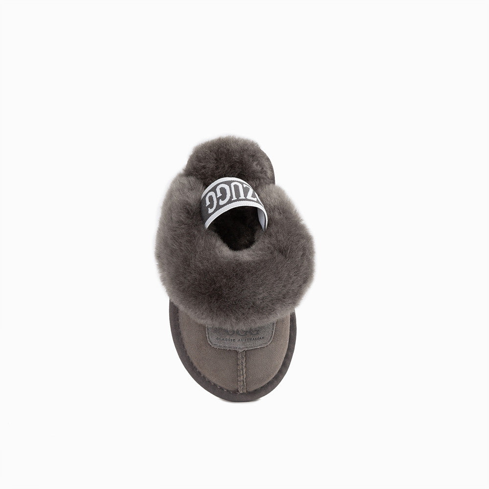 OZWEAR UGG KIDS COQUETTE ELASTIC BACKSTRAP SLIPPERS (WATER RESISTANT) OB114KEB