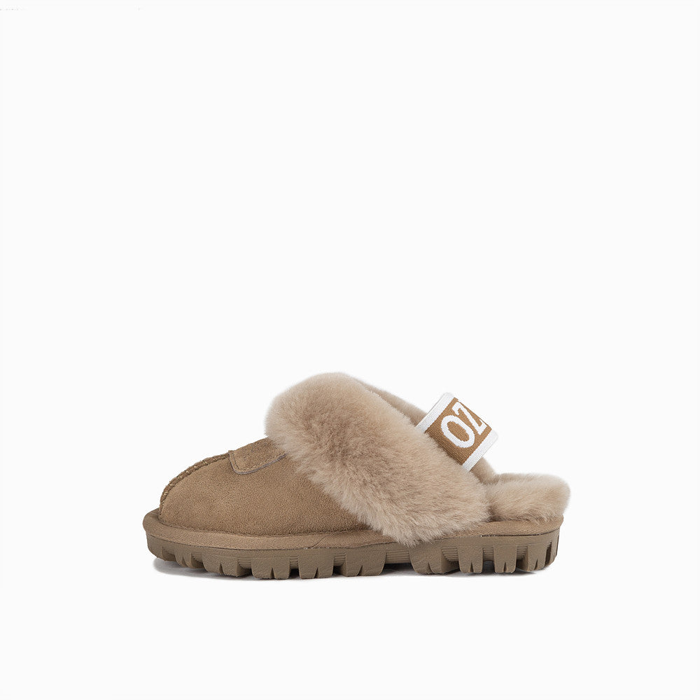 OZWEAR UGG KIDS COQUETTE ELASTIC BACKSTRAP SLIPPERS (WATER RESISTANT) OB114KEB