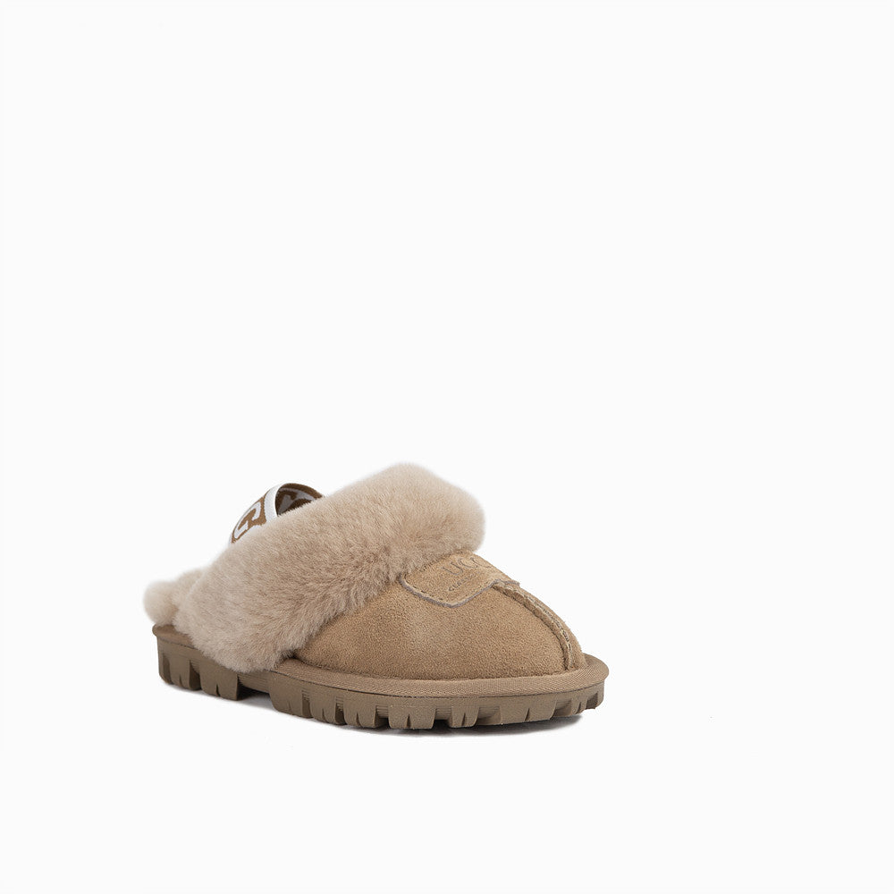 OZWEAR UGG KIDS COQUETTE ELASTIC BACKSTRAP SLIPPERS (WATER RESISTANT) OB114KEB