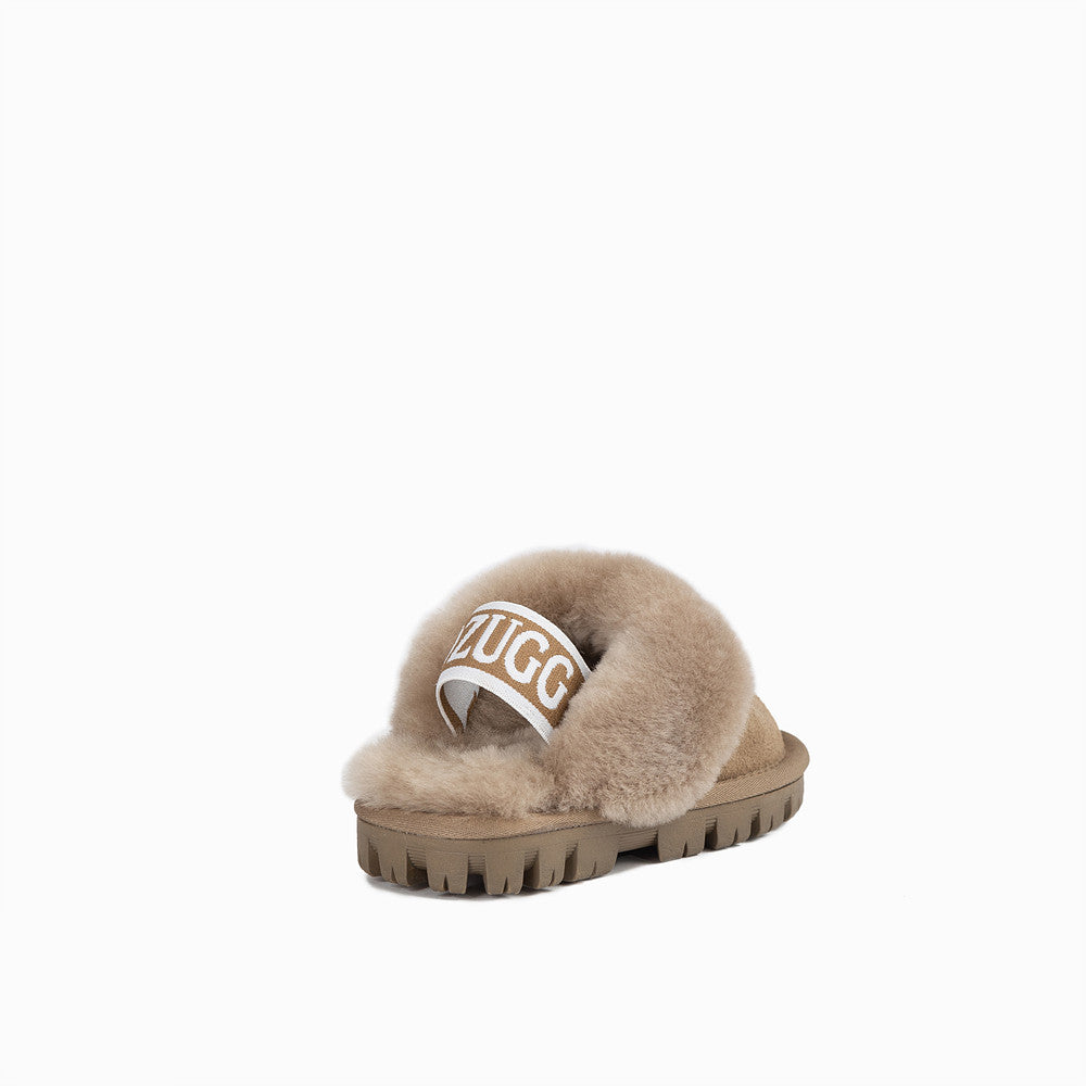 OZWEAR UGG KIDS COQUETTE ELASTIC BACKSTRAP SLIPPERS (WATER RESISTANT) OB114KEB