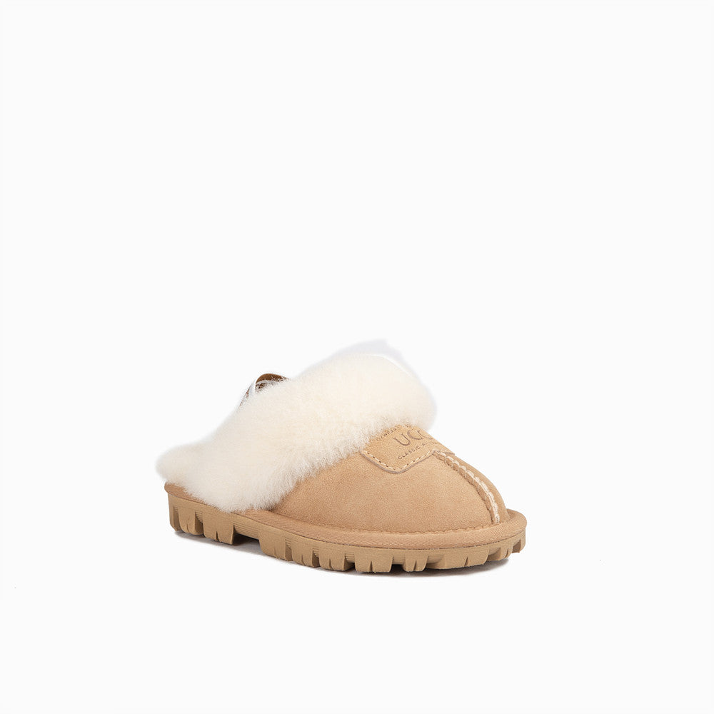 OZWEAR UGG KIDS COQUETTE ELASTIC BACKSTRAP SLIPPERS (WATER RESISTANT) OB114KEB