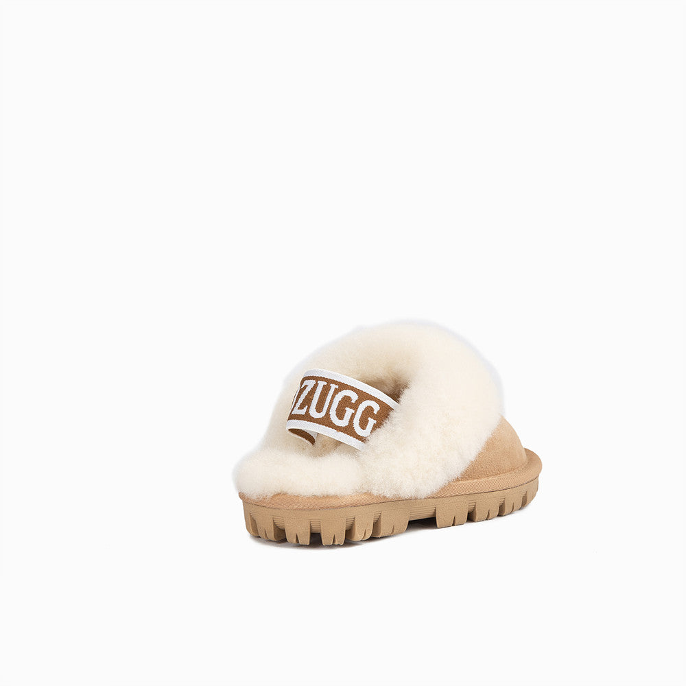 OZWEAR UGG KIDS COQUETTE ELASTIC BACKSTRAP SLIPPERS (WATER RESISTANT) OB114KEB