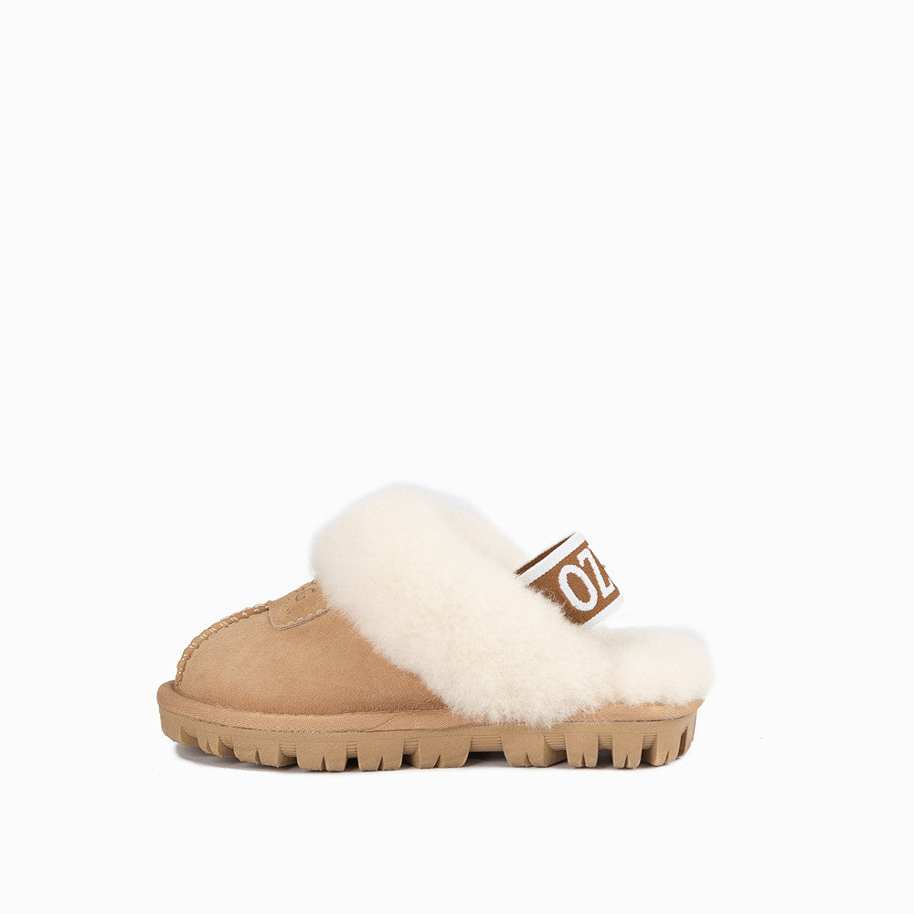 OZWEAR UGG KIDS COQUETTE ELASTIC BACKSTRAP SLIPPERS WATER RESISTANT UGG MARKET