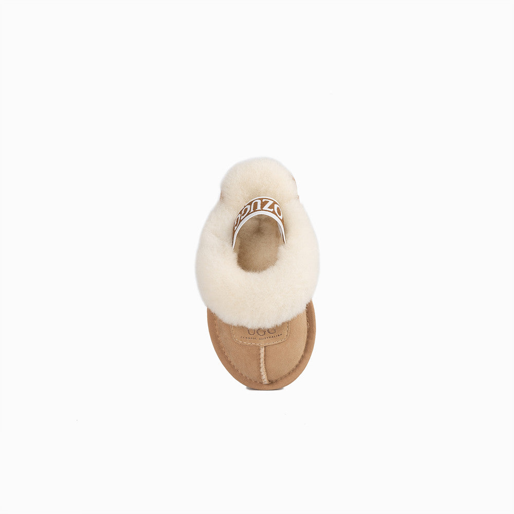 OZWEAR UGG KIDS COQUETTE ELASTIC BACKSTRAP SLIPPERS (WATER RESISTANT) OB114KEB